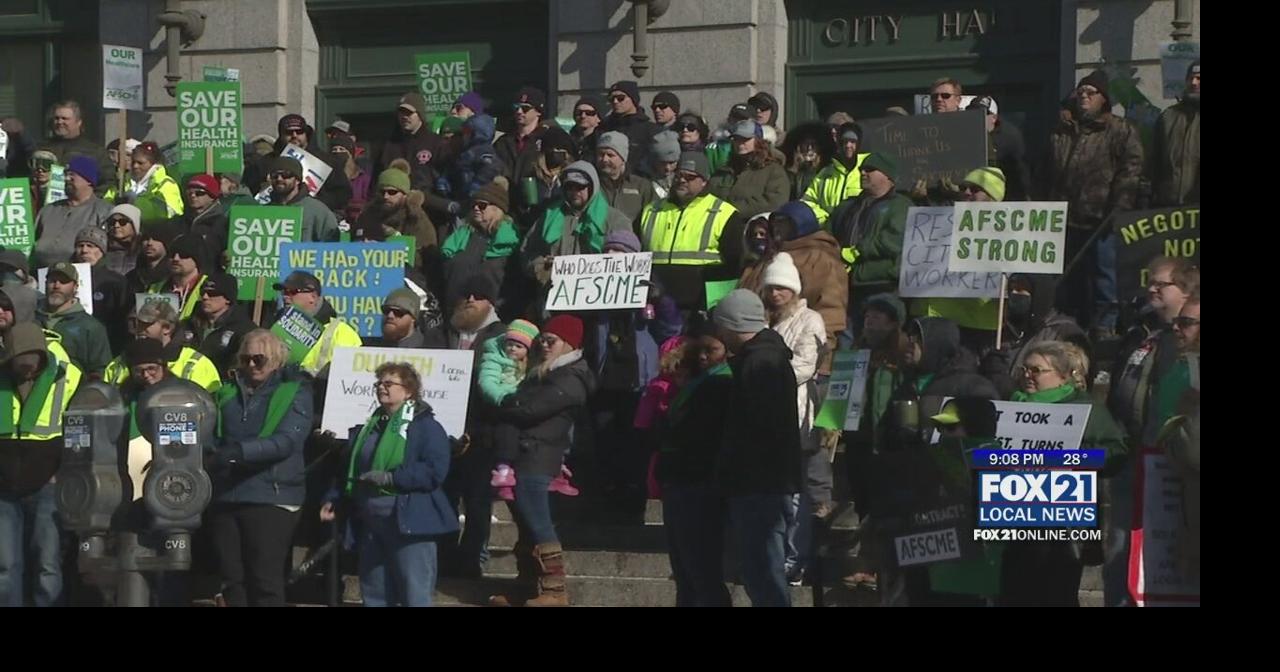 AFSCME Union Workers Rally at Duluth City Hall Amid Contract ...