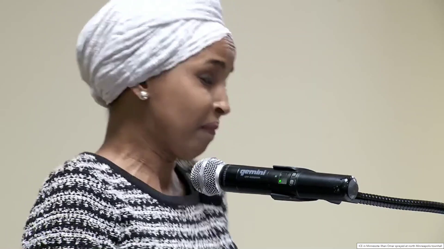 Man sprays unknown substance on Rep. Ilhan Omar and is tackled at ...
