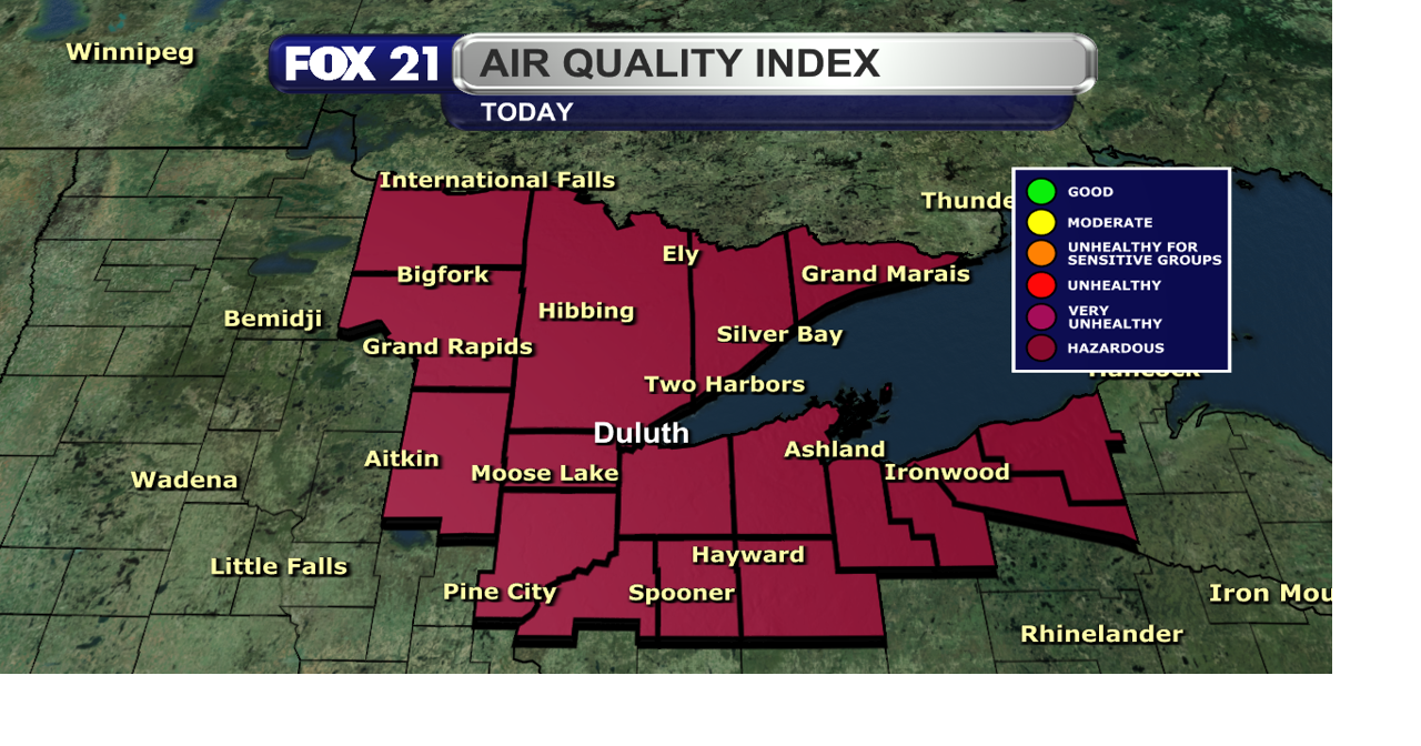 Wildfire smoke continues to bring hazardous air quality across the Northland
