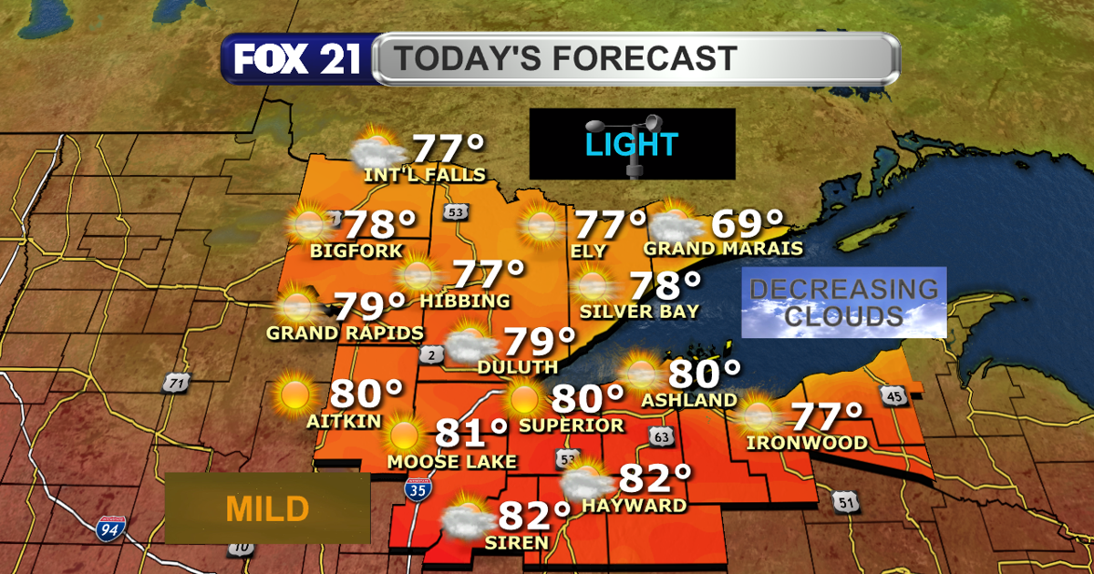 Mild and calmer Wednesday with strong storms possible later Thursday