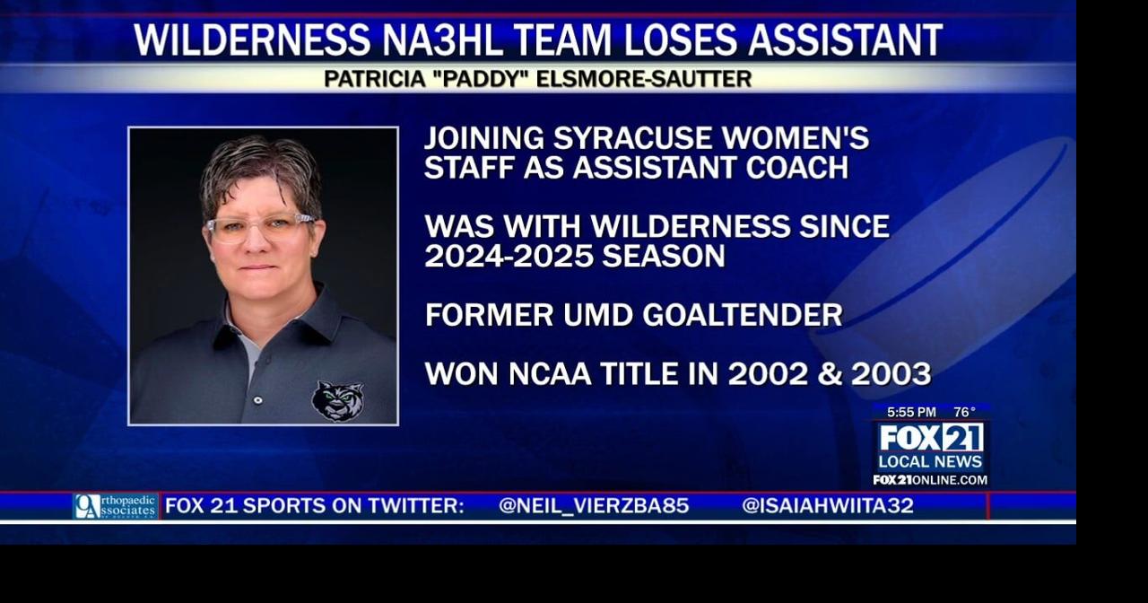 Former Wilderness NA3HL assistant Patricia Elsmore-Sautter joins Syracuse
