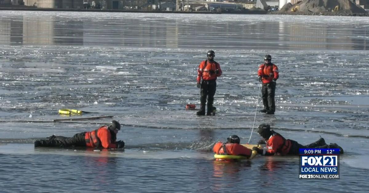 Coast Guard Trains For Ice Rescues, Warns Anglers To Stay Away From ...