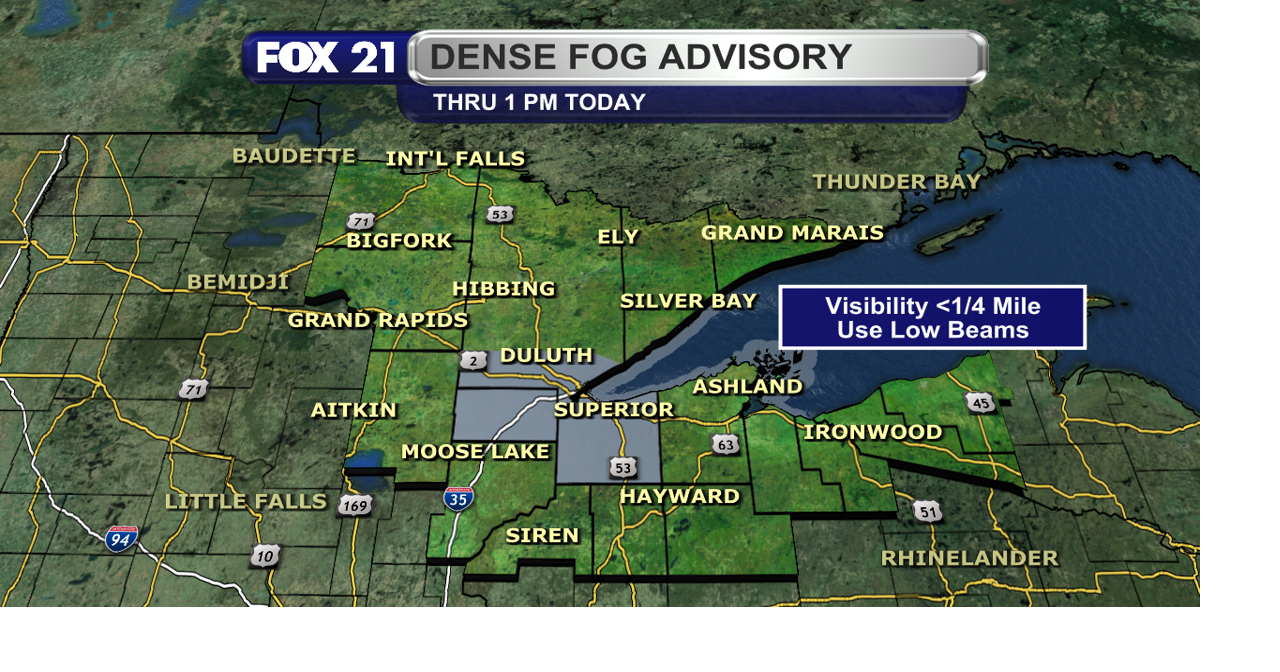 Scattered showers & storms today, with persistent fog by Lake Superior ...