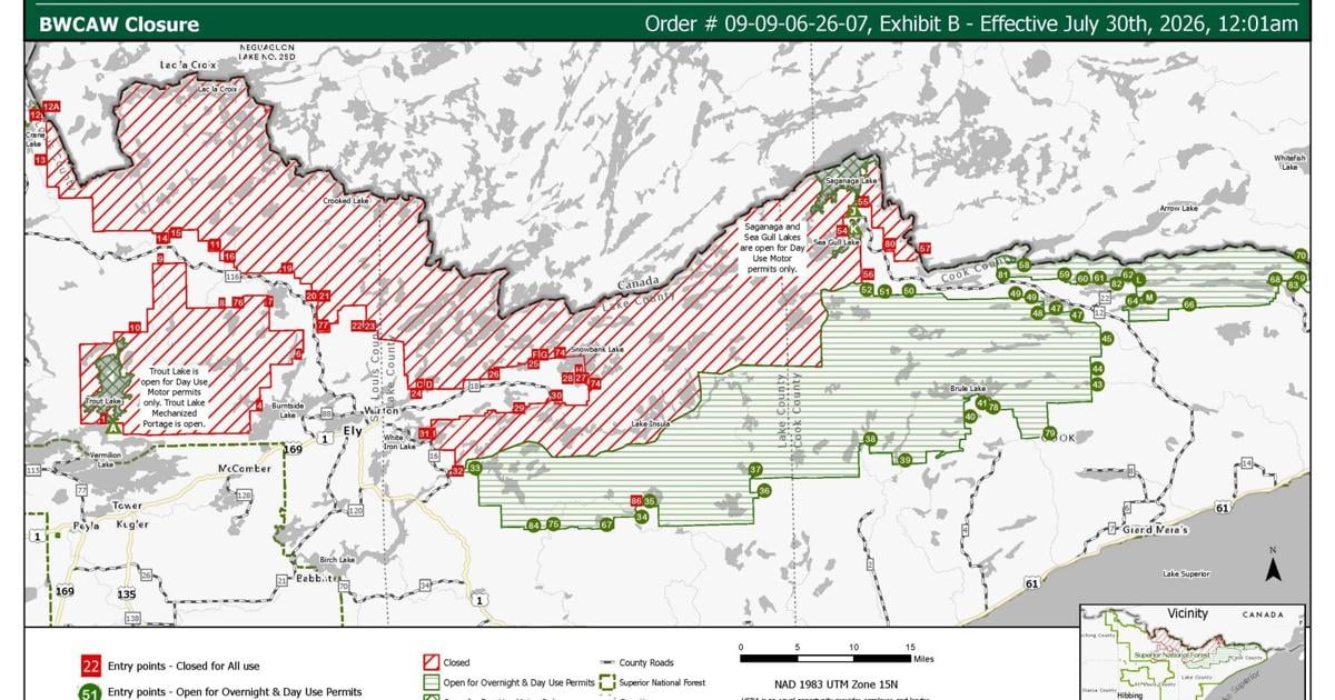 Forest Service to partially reopen the Boundary Waters amid ongoing wildfires