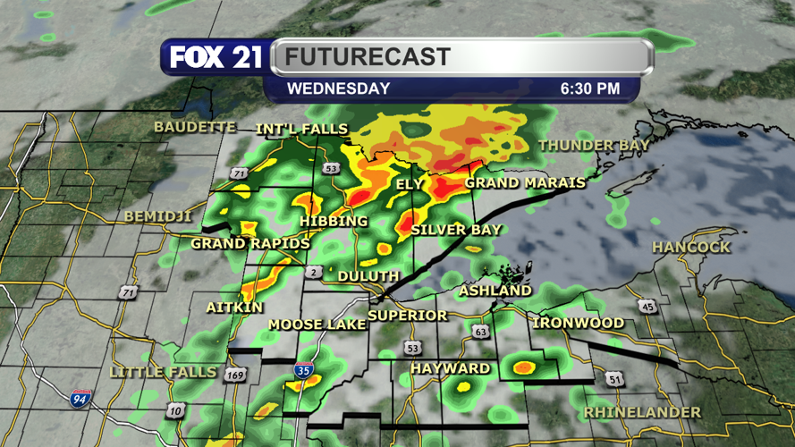 Pass Print Rain showers, and a few snowflakes, pass through Monday night & Tuesday ...