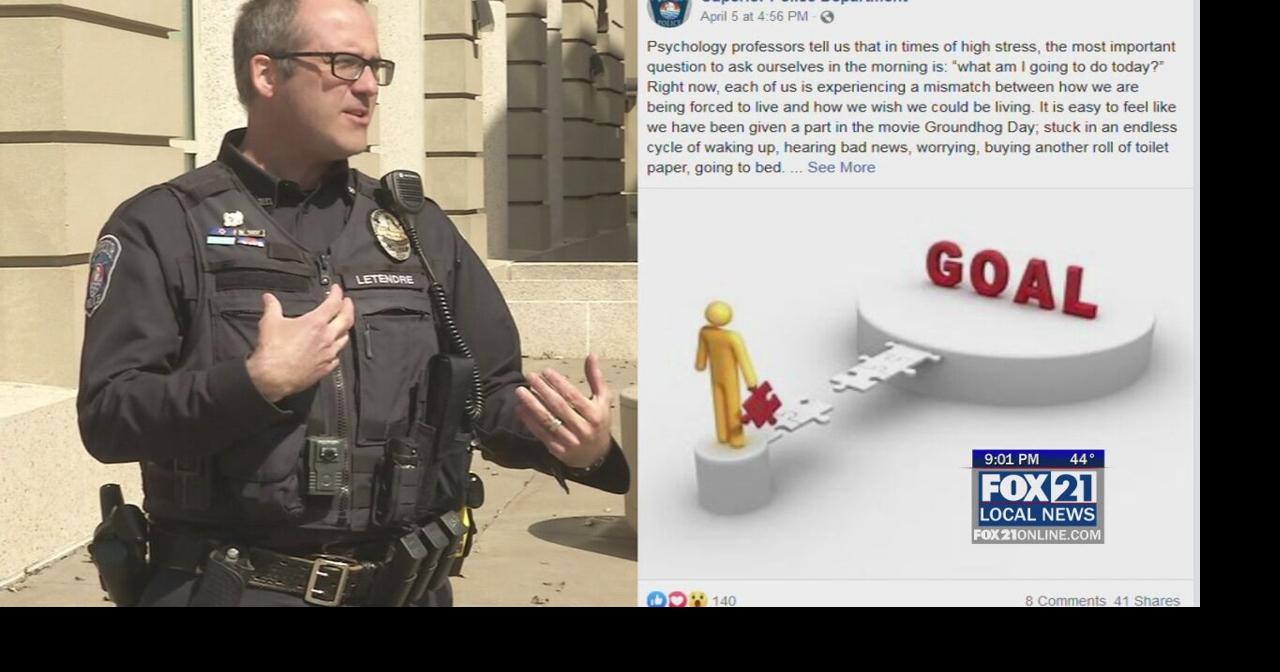 Superior Police Officer Helping Others Through Pandemic With Daily ...