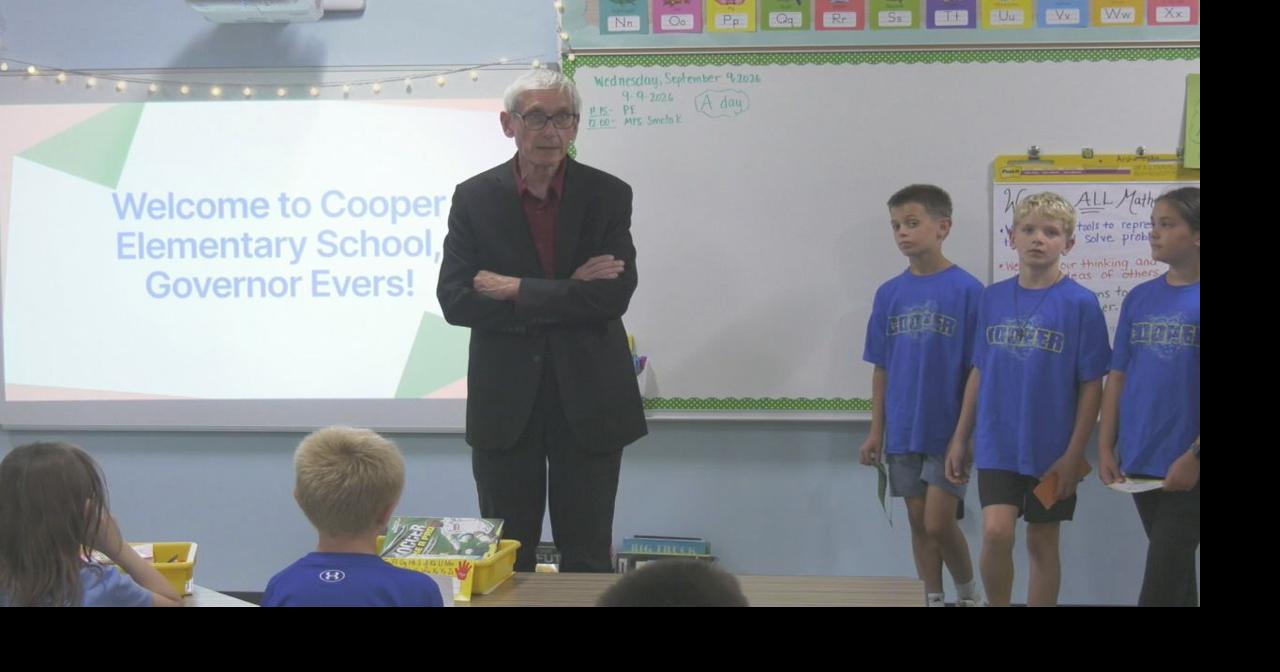 Wisconsin Governor Evers visits Superior as students return to school