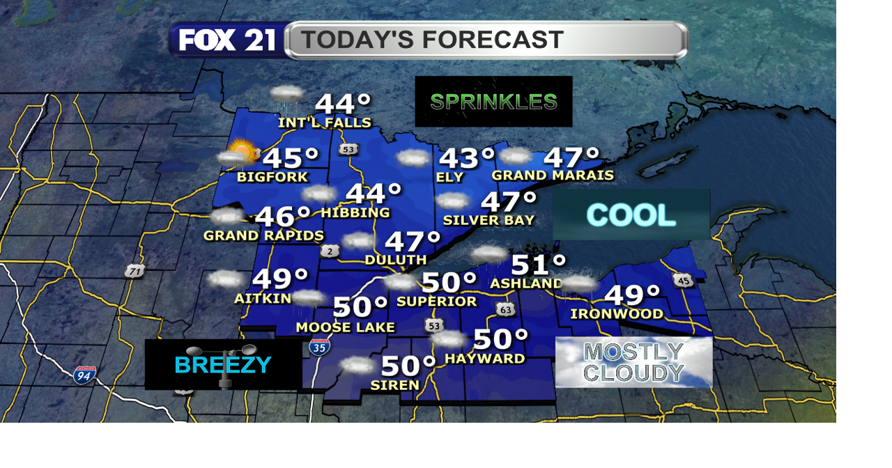 Cool, cloudy, & breezy Tuesday with frosty conditions overnight ...