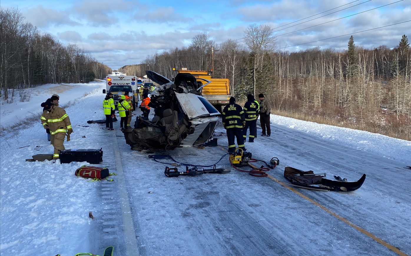 St. Louis County snowplow and truck collide, man airlifted with