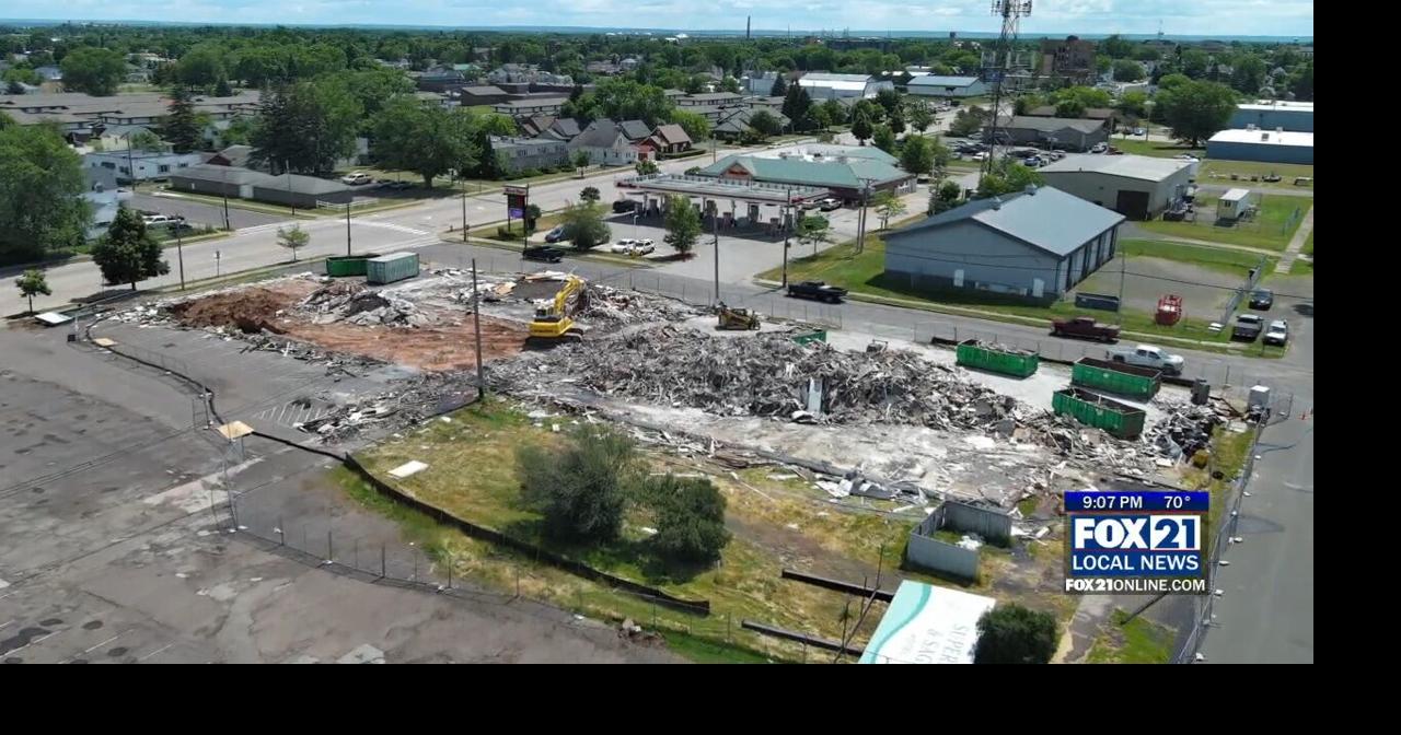 Superior hotel gets demolished months after fire gutted the building