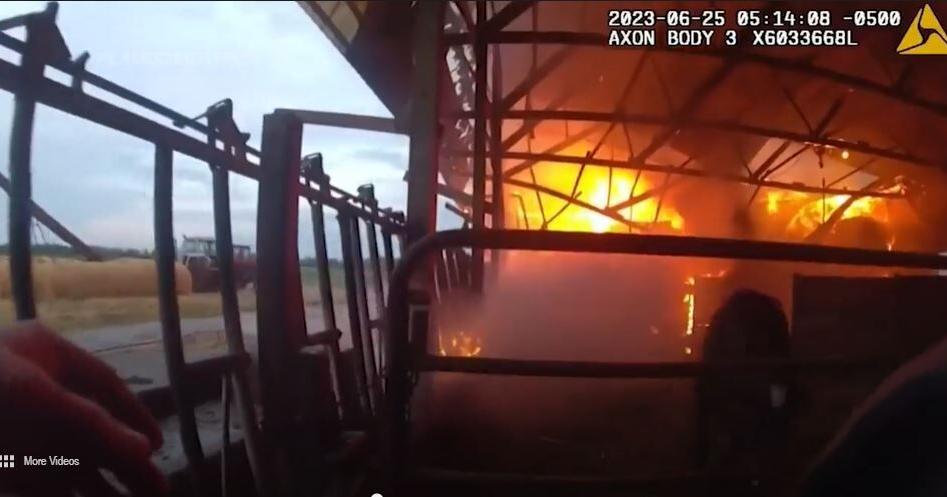 WI Police Officer Rescues Cows Trapped In Burning Barn | Homepage ...