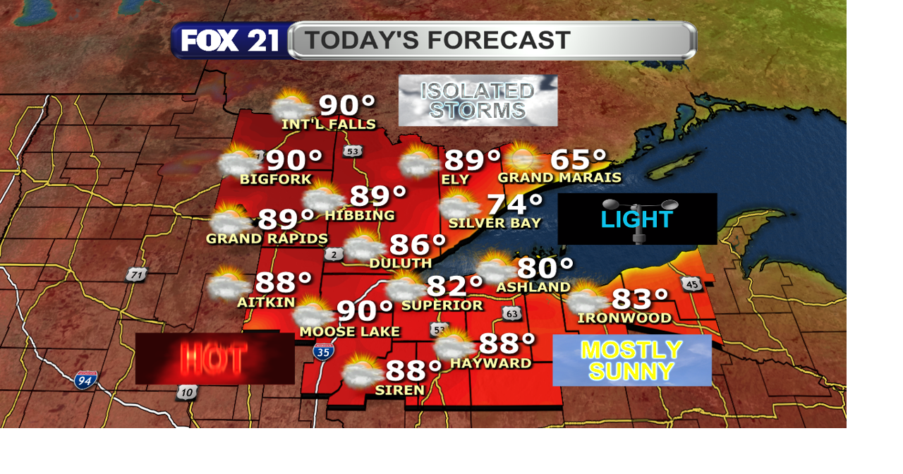 Plenty of sunshine and heat for Friday, even by Lake Superior