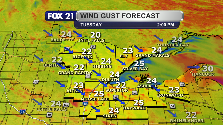 Cool & breezy with scattered showers for the next couple of days ...