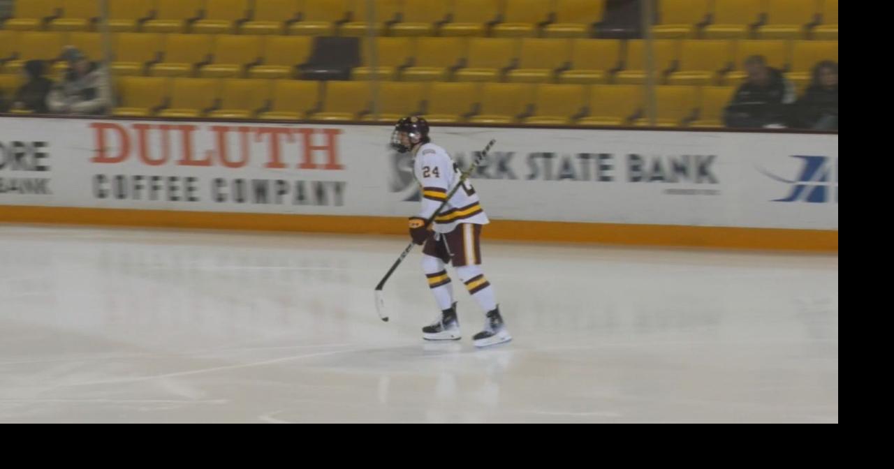 UMD's Schuler & Karlsson speak at WCHA Media Day
