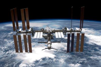 live space station