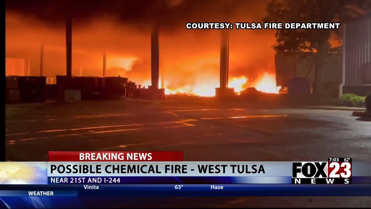 Video: Firefighters respond to possible chemical fire in west Tulsa