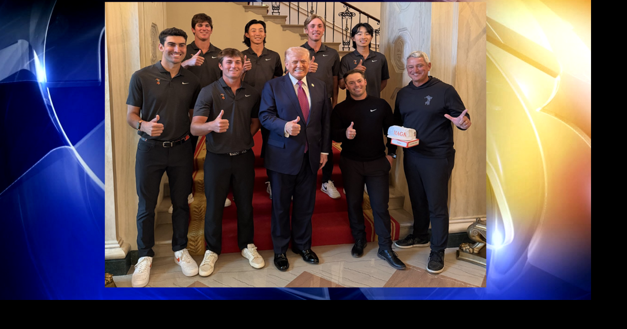 Trump honors Oklahoma State men’s golf team at White House