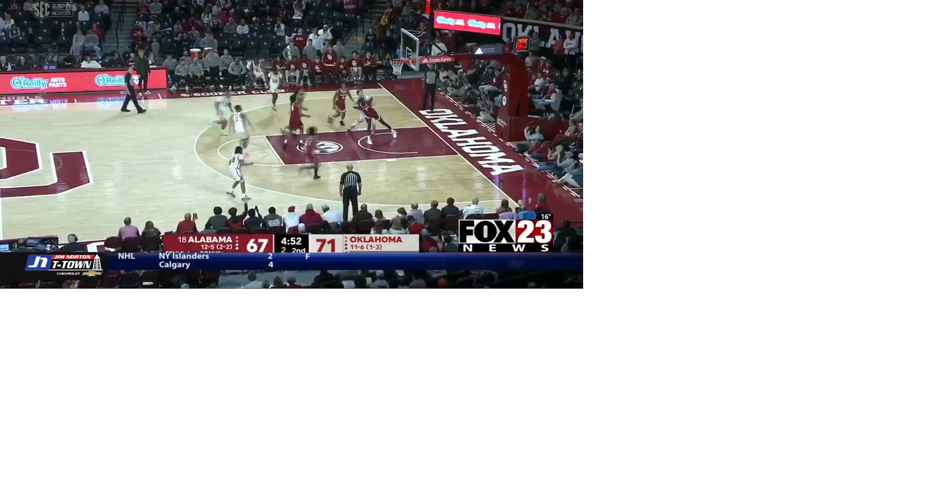 OU coughs up lead late to Alabama