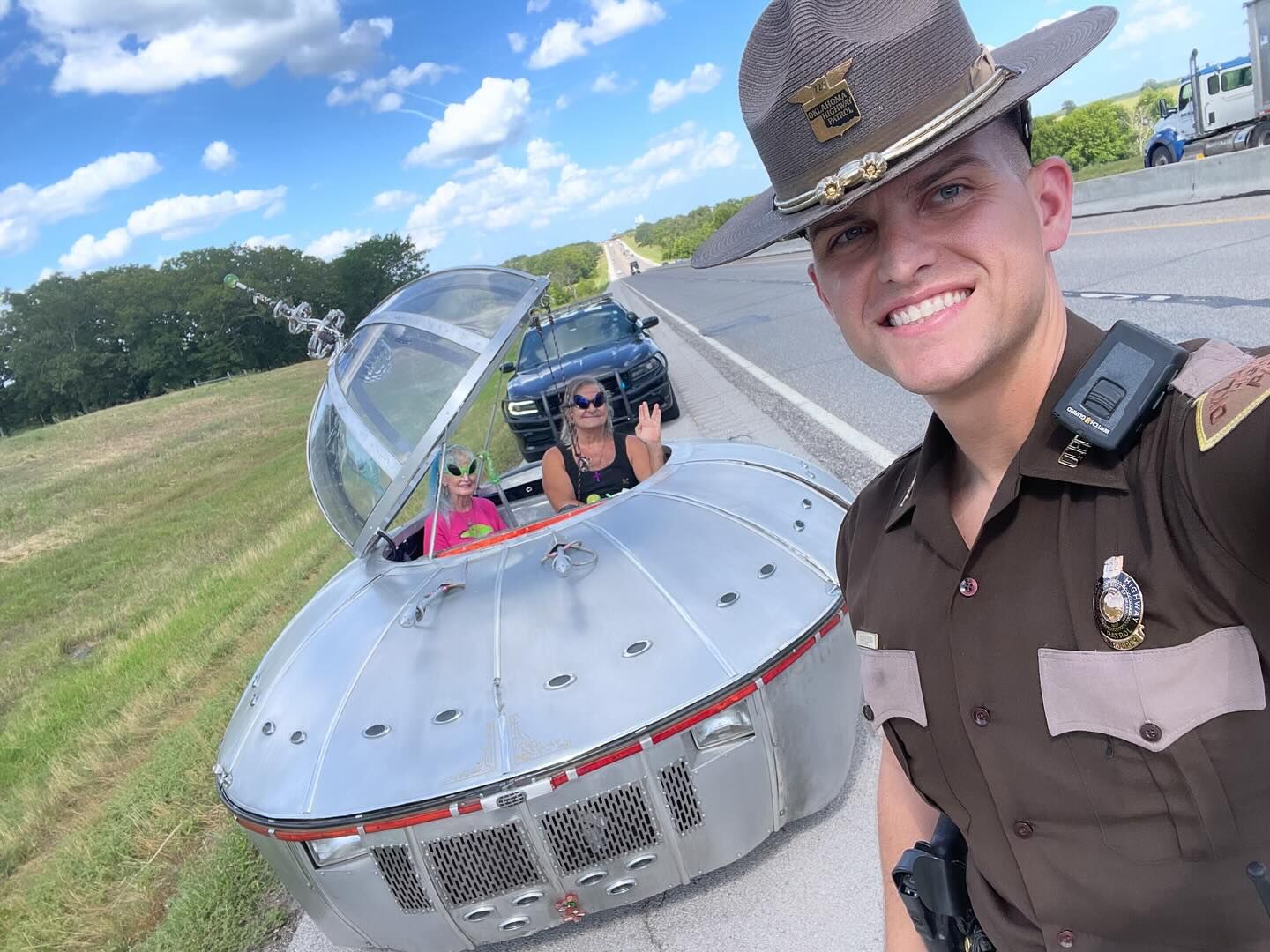 OHP pulls over 'UFO' on Turner Turnpike | News | fox23.com