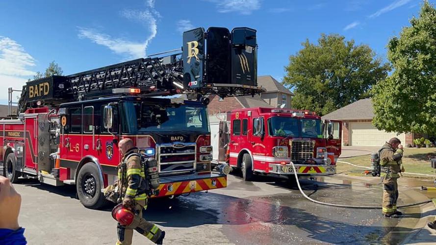 Photos Crews respond to massive house fire in Broken Arrow