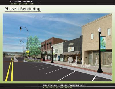 Sand Springs Downtown Streetscape project rendering
