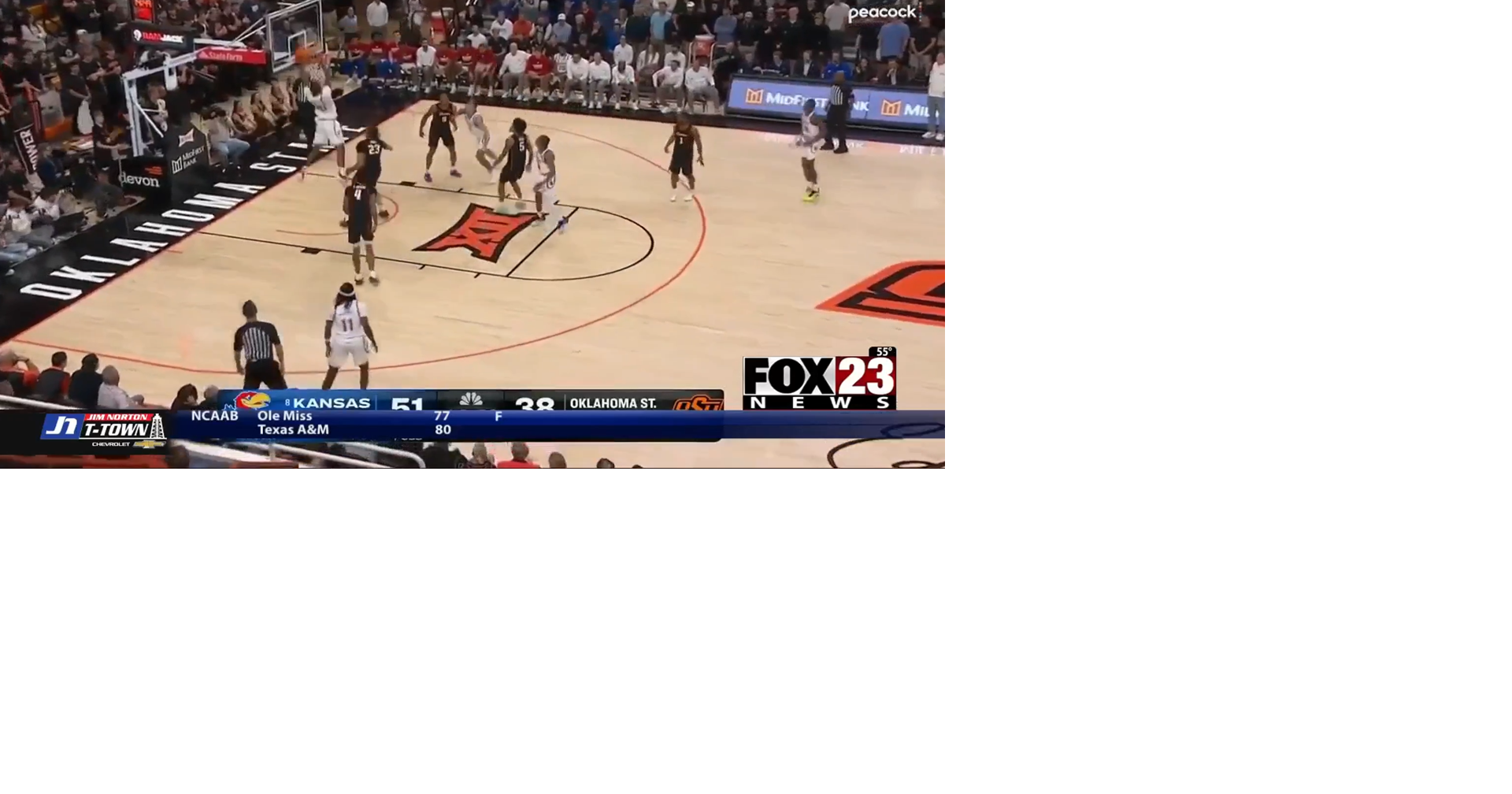 OSU can't pull off upset over No. 8 Kansas