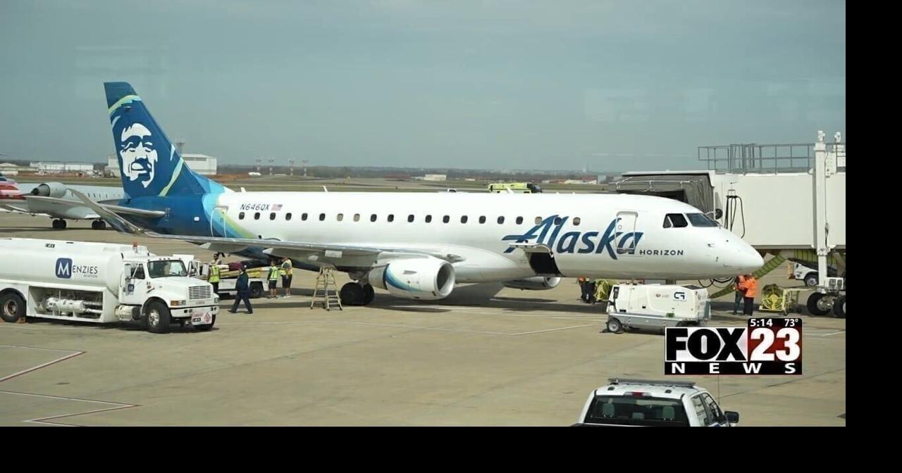 Tulsa International Airport celebrates first day of service with Alaska Airlines to West Coast