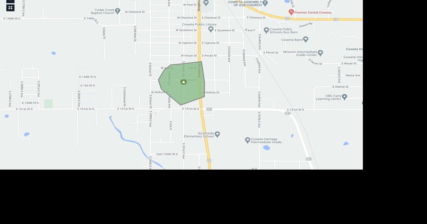 PSO outage map Coweta 11/16/23