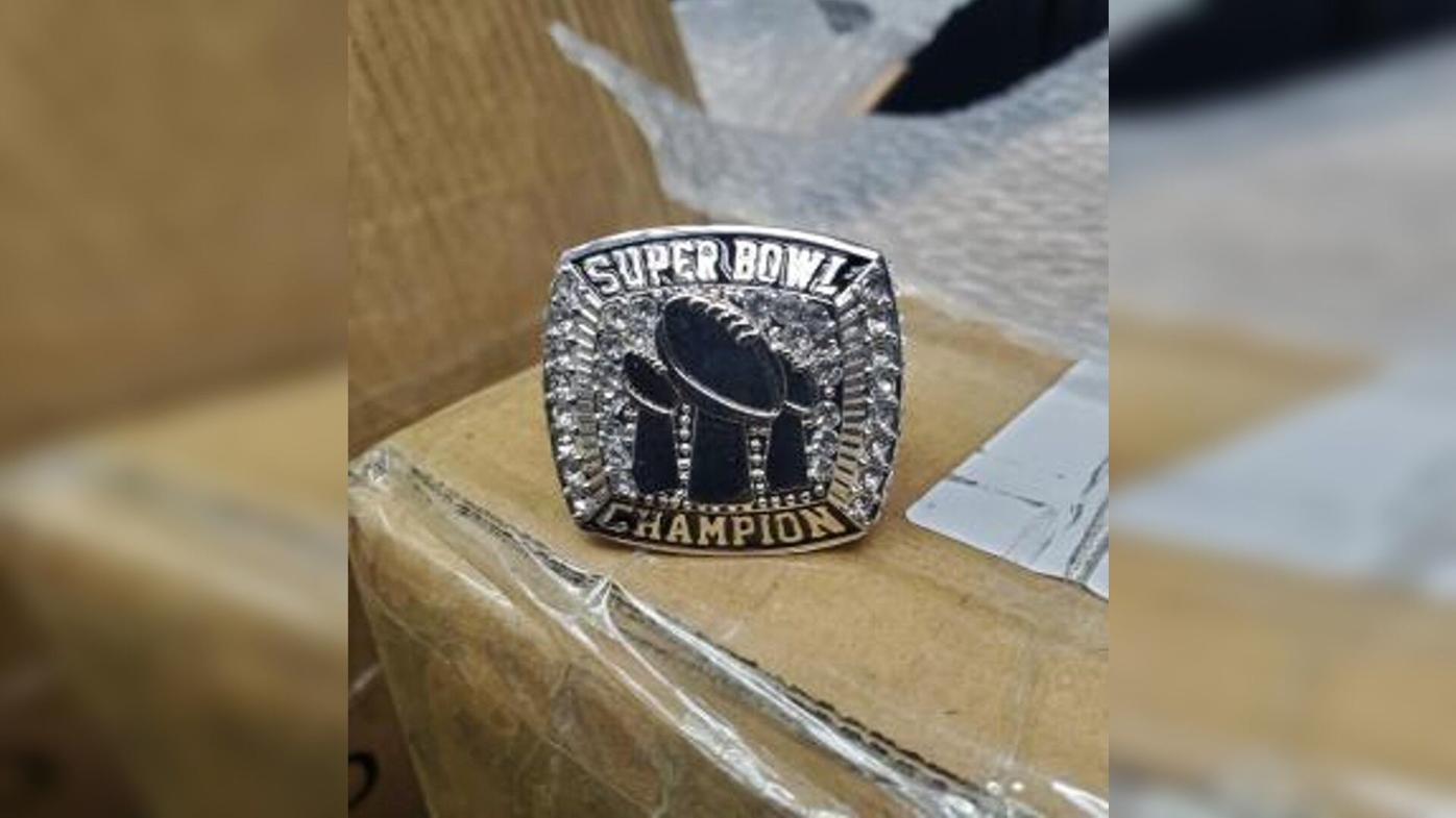 Law enforcement crack down on counterfeit Super Bowl merchandise