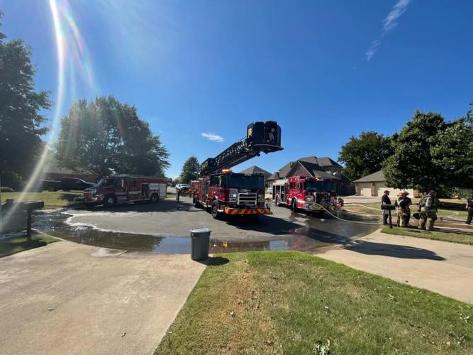 Photos Crews respond to massive house fire in Broken Arrow