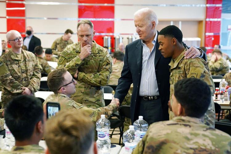 Photos President Joe Biden visits with members of 82nd Airborne