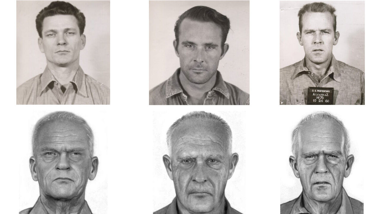 US Marshals release age-progressed images of men who escape from Alcatraz  Island prison in 1962