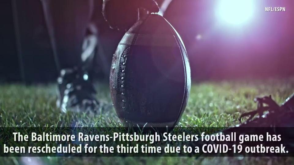 NFL's Steelers-Ravens game postponed a third time due to Covid