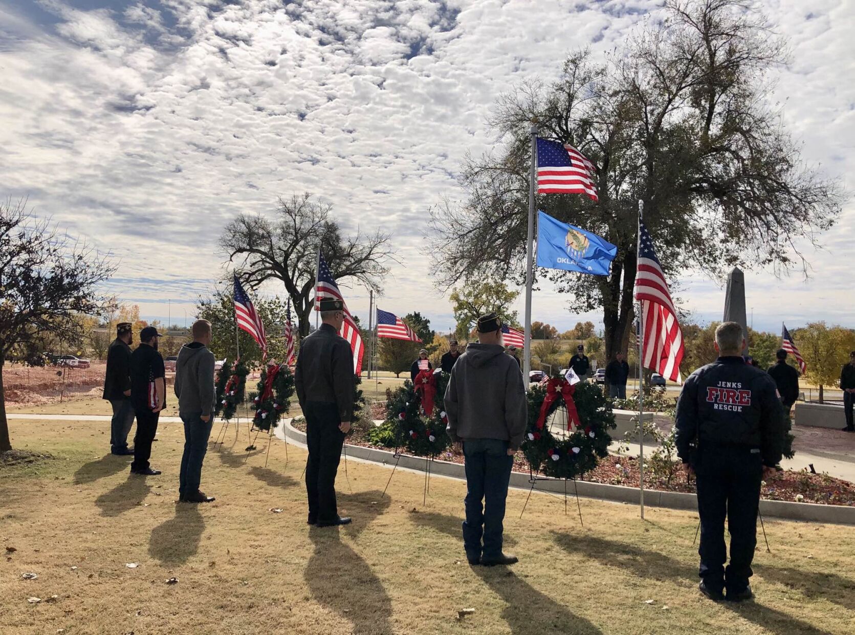 City Of Jenks Holds First Re-enactment Of ‘National Salute’ On Veterans ...