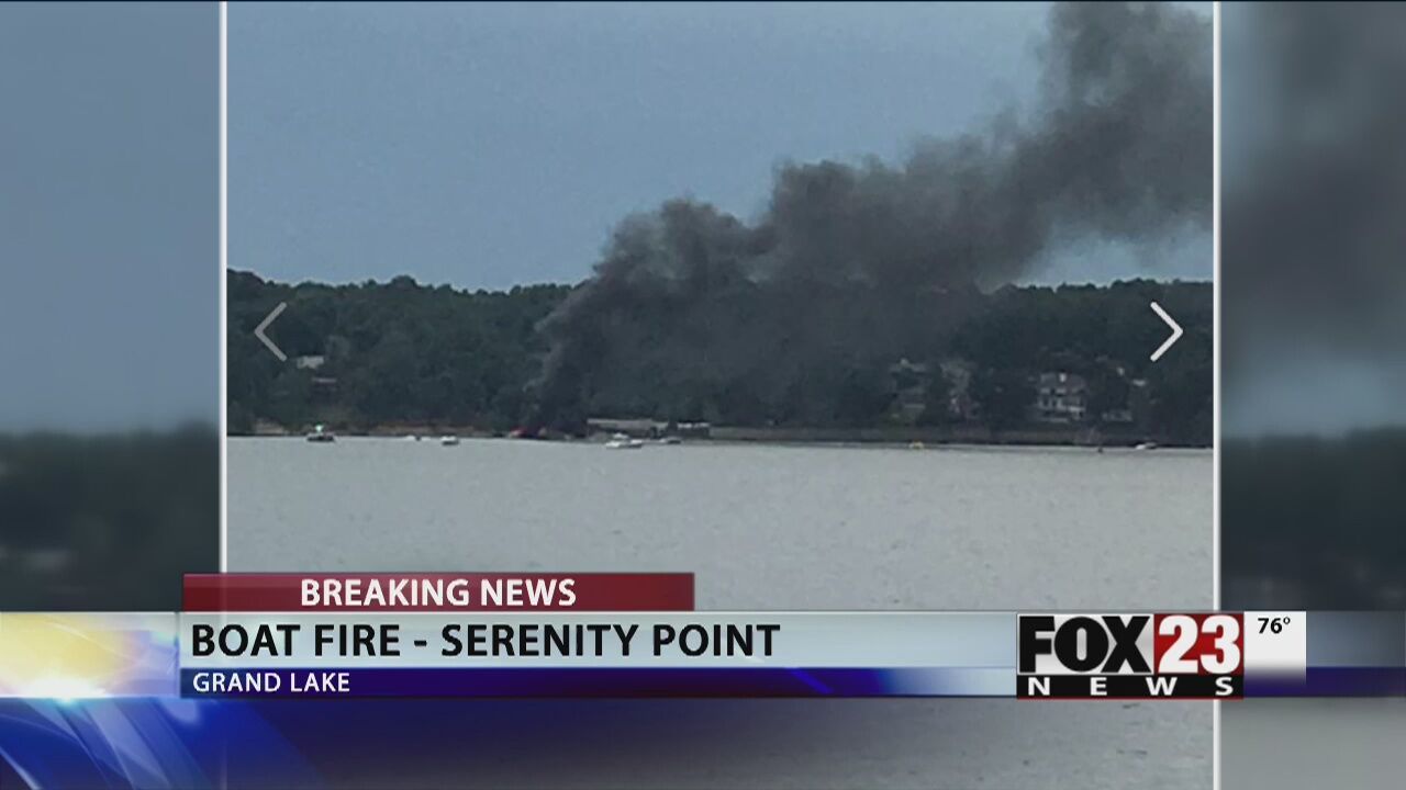 Two injured in boat fire on Grand Lake | News | fox23.com, image size:1280x720