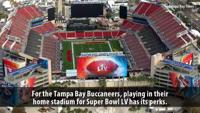 Pirate ship at Raymond James Stadium ahead of Super Bowl LV 