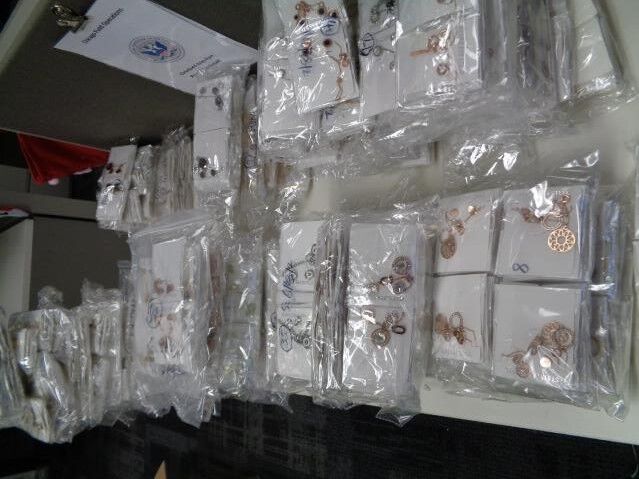 Customs patrols seize shipments of fake jewelry, handbags; buy