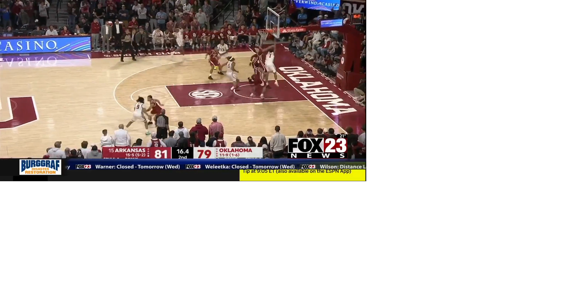 OU drops 7th straight, can't hold on against No. 15 Arkansas