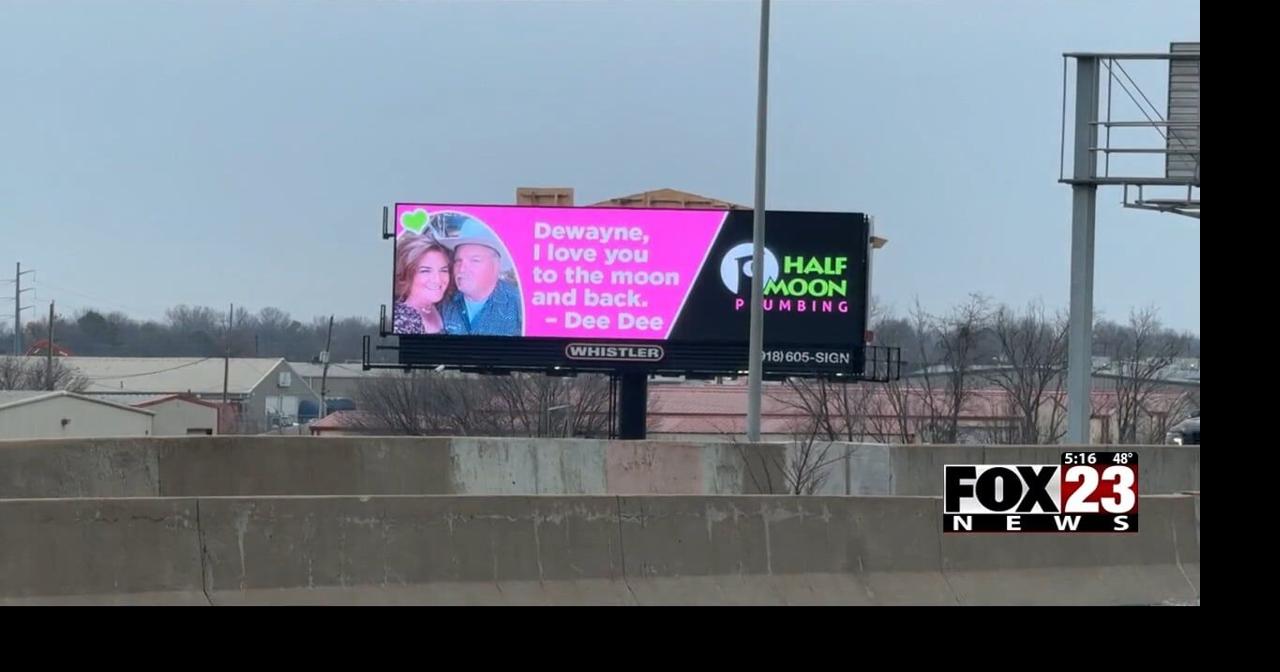 Half Moon Plumbing featuring different Green Country couples on billboards for Valentine’s Day | News
