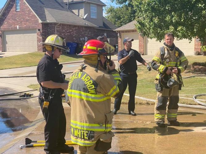 Photos Crews respond to massive house fire in Broken Arrow