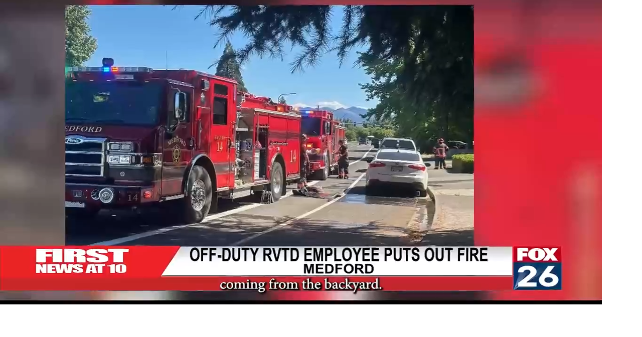 Off-Duty RVTD Employee Puts Out Fire | News | fox26medford.com