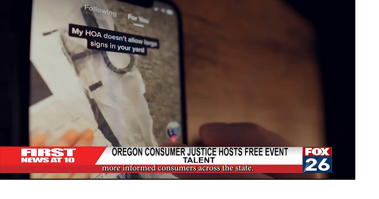 Oregon Consumers Justice Hosts Free Event