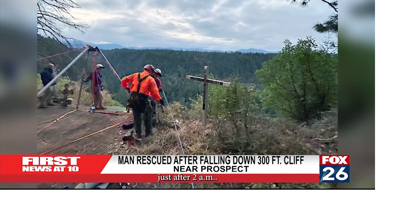 Man Rescued After Falling Down 300 Ft. Cliff | Local | fox26medford.com