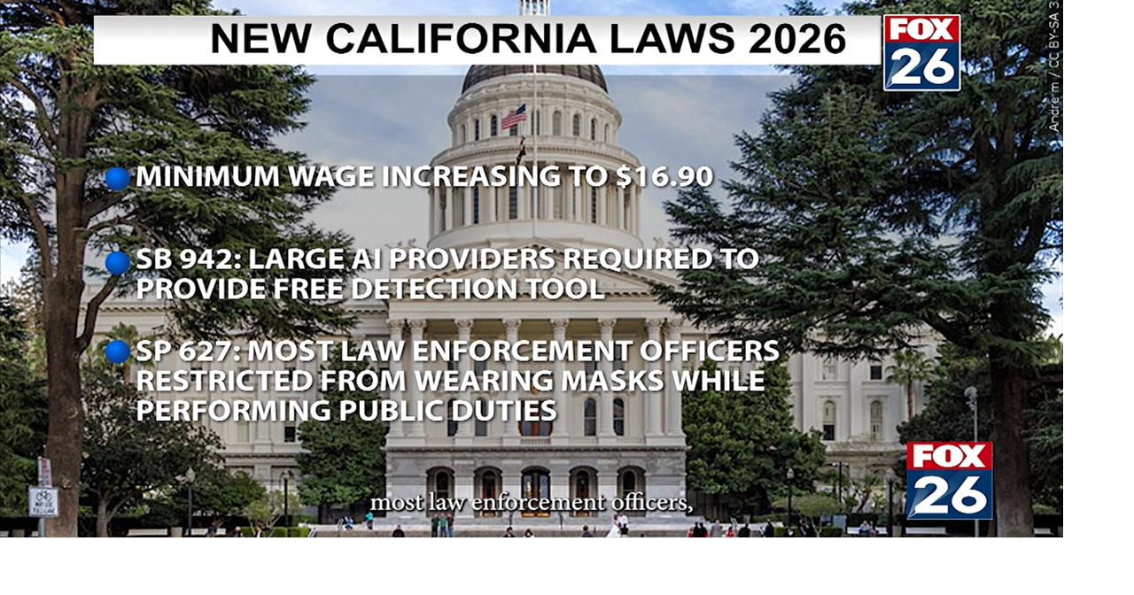 New California Laws In 2026 | Local | fox26medford.com