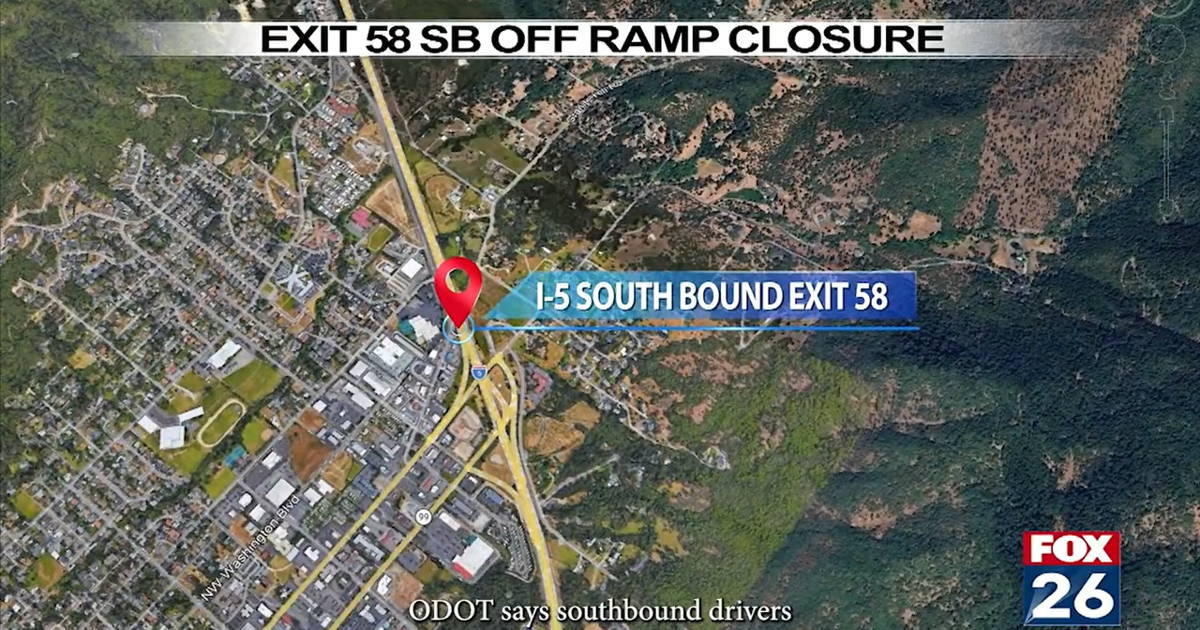 Exit 598 Exit 58 SB Off Ramp Closure | Local | fox26medford.com