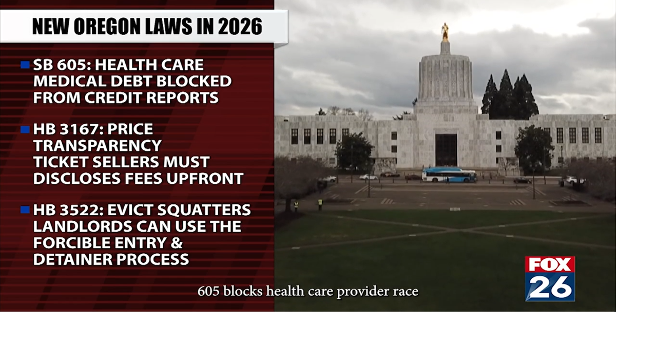 New Oregon Laws In 2026 | Local | fox26medford.com