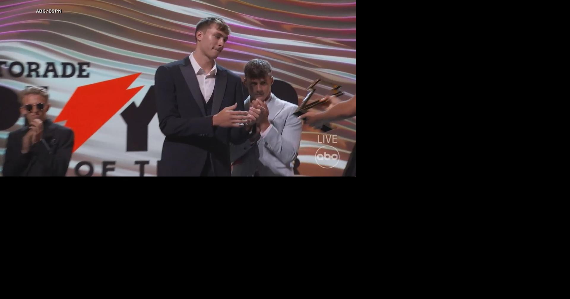 Cooper Flagg wins Gatorade Male Player of the Year award at ESPYs ...