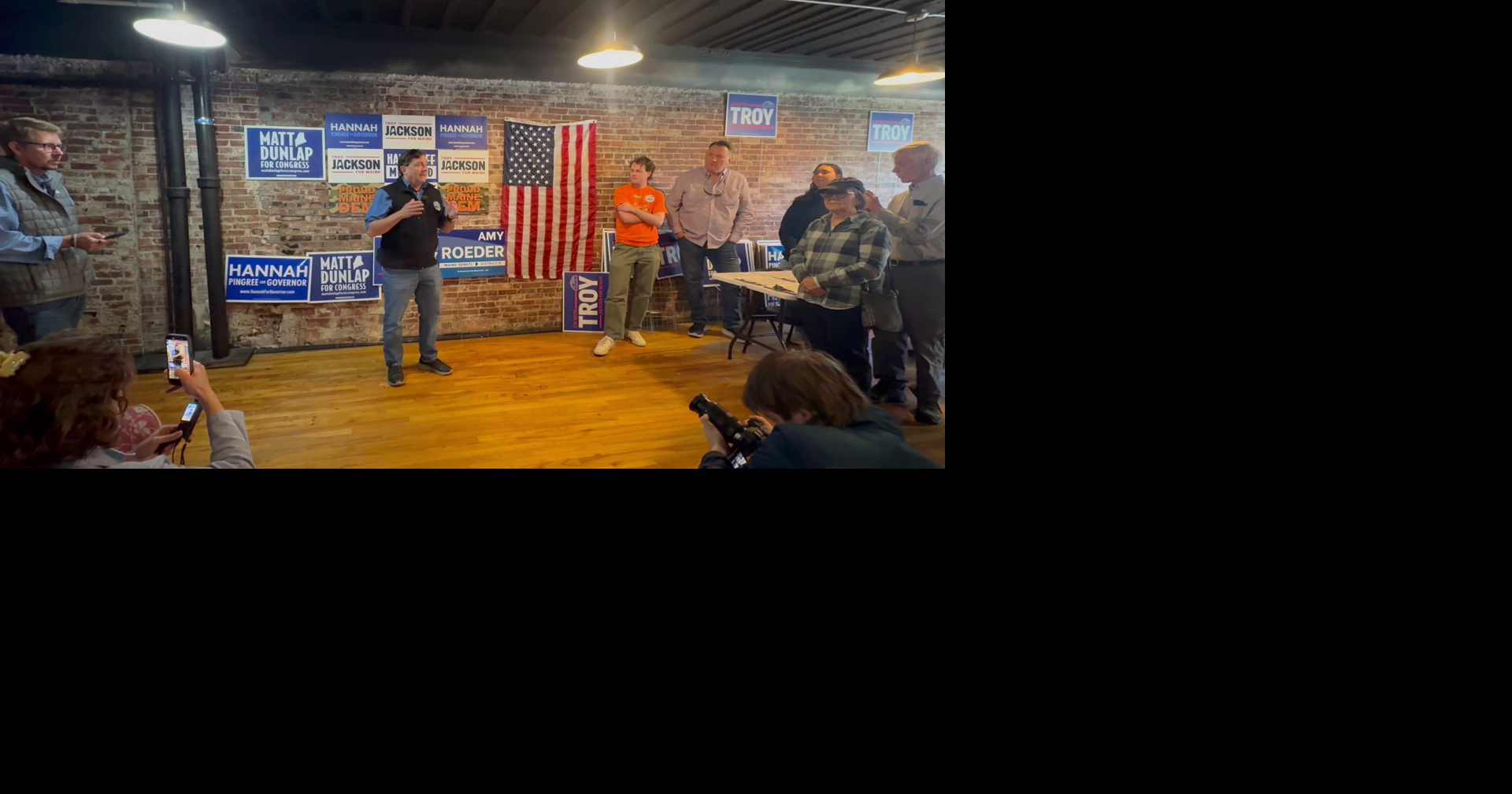 Troy Jackson criticizes Susan Collins' voting record during campaign road trip