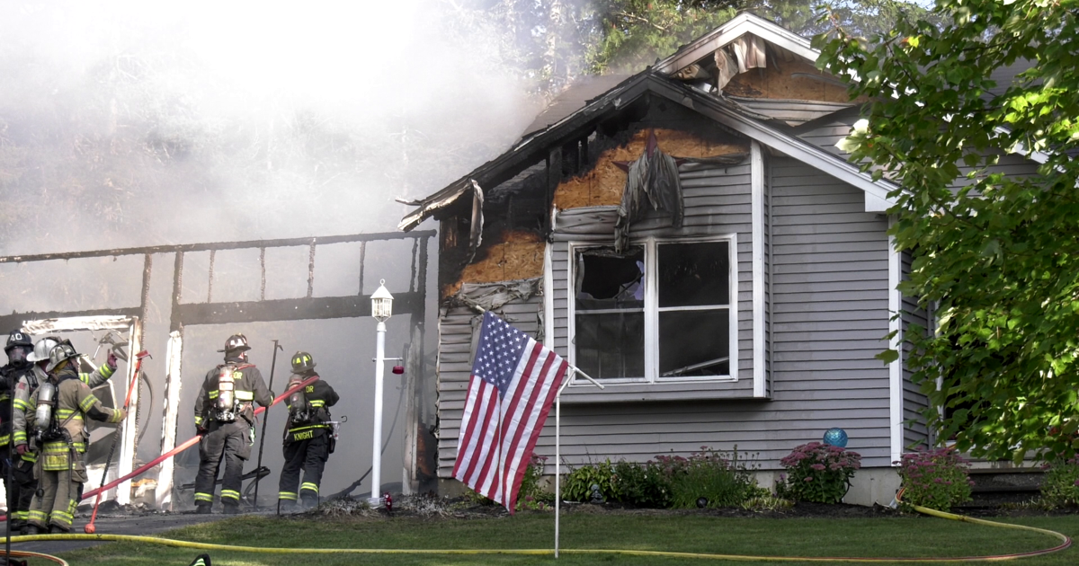 Herman Ranch Fire Garage destroyed, home badly damaged in Hermon fire | Local News ...