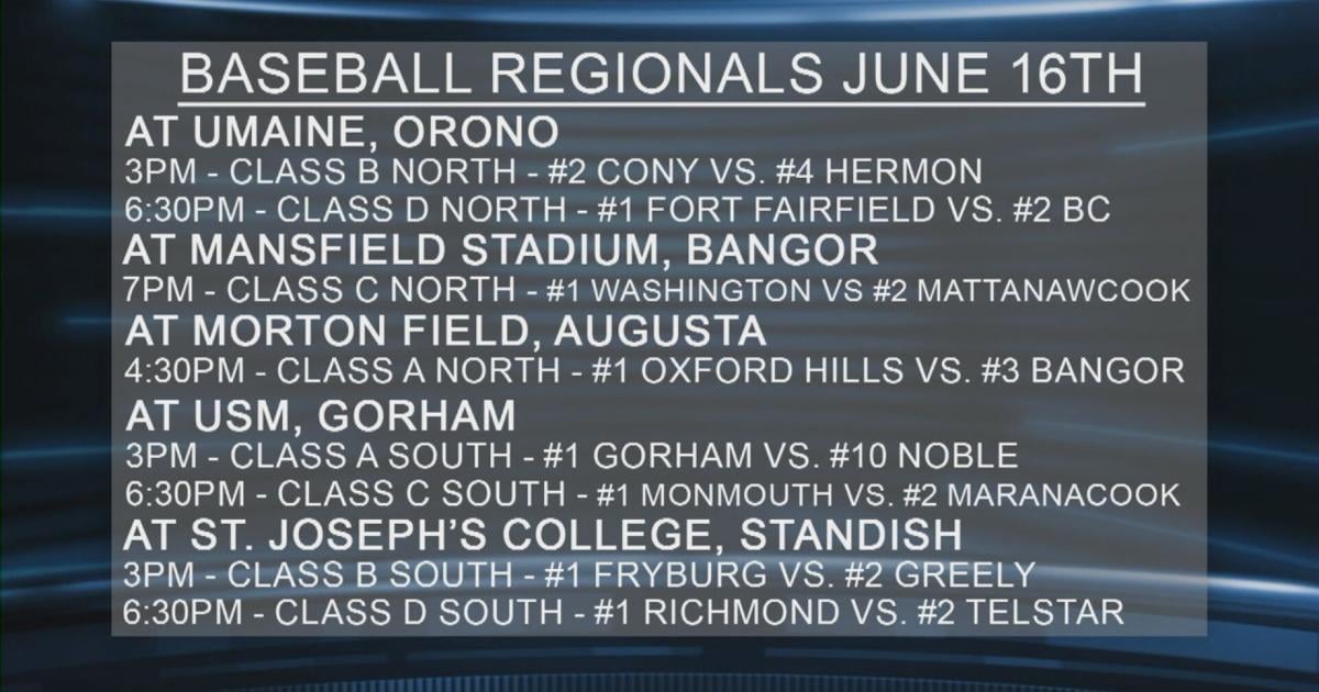 Tuesday's baseball & softball North Regional Finals schedule